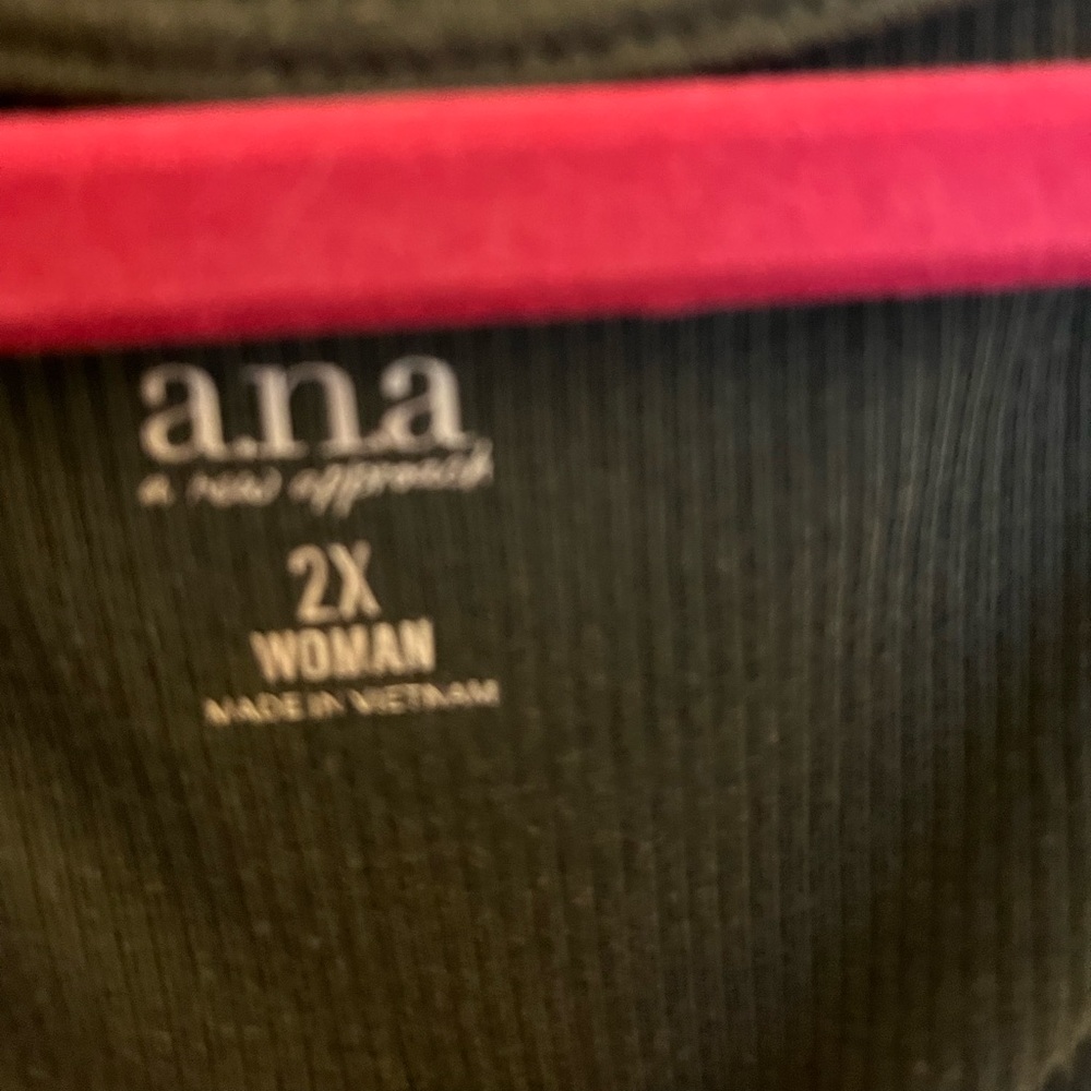 ANA Olive Soft Ribbed Henley - Picture 3 of 5